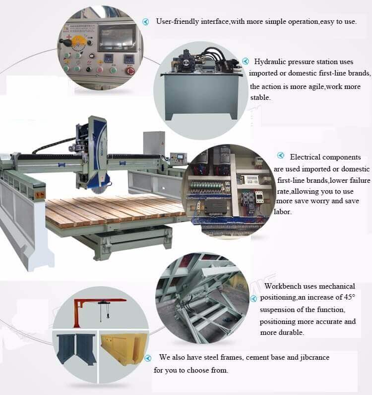 Key-Features-of-Automatic marble granite Bridge Saw cutting machine