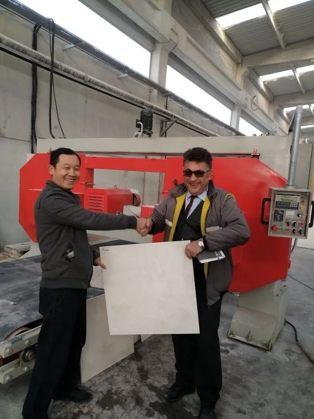 stone horizontal slice machine customer case