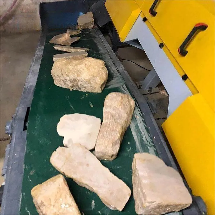 Limestone cut by stone veneer slicing machine